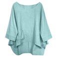 thumbnail image 1 of Blouses à Manches Courtes pour Femmes Mode Femme Décontracté Uni Col Rond T-Shirt Ample à Manches Courtes Blouse Hauts T-Shirts d'Été pour Femmes Hauts à Manches Courtes Hauts à Manches Courtes pour Femmes, 1 of 6