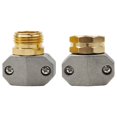 thumbnail image 1 of Pair Male Female High Quality Garden Hose End Clamp Mender Repair Coupler 3/4\, 1 of 8