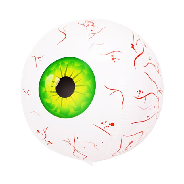 Décorations Gonflables d'Halloween pour les Yeux, Ballons en Forme de Bloodshot, Vert Effrayant Multifonction