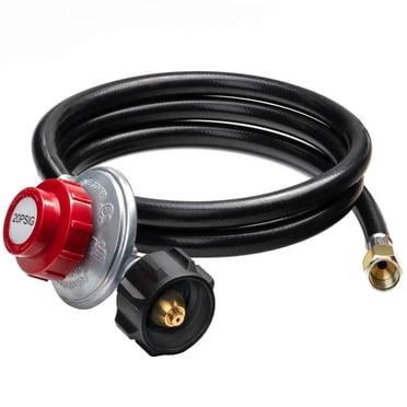 Boyau de Régulateur de Propane Haute Pression de 48 Pouces, 0-20 PSI, Raccord QCC1 pour Foyers, Chauffages, Fumoir, Chauffage et Plaque de Cuisson