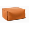 thumbnail image 1 of Gouchee Home Chamonix Outdoor/Indoor Orange Ottoman Pouf – Water-Repellent Bean Bag Footstool with Polystyrene Bead Filling for Patio, Porch, or Living Room, 1 of 5