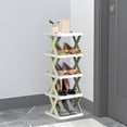 thumbnail image 1 of TopLLC Shoe Rack Organizer Fashion Scandinavian Style Household Storage Shelves Multilayer Detachable Living Room Dormitory Organizing Rack DIY Simplistic Shoe Racks Plastic Five Tier DIY Simple Shelf, 1 of 6
