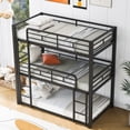thumbnail image 2 of Noble House Metal Twin Size Triple Bunk Bed, Black, 2 of 8