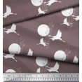 thumbnail image 3 of Soimoi Modal Satin Fabric Bamboo Tree,Moon & Stork Bird Fabric Prints by Yard 42 Inch Wide, 3 of 3