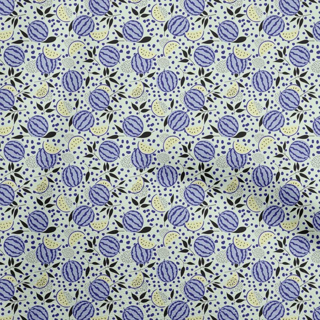 oneOone Velvet Mint Green Fabric Watermelon Fabric For Sewing Printed Craft Fabric By The Yard 58 Inch Wide