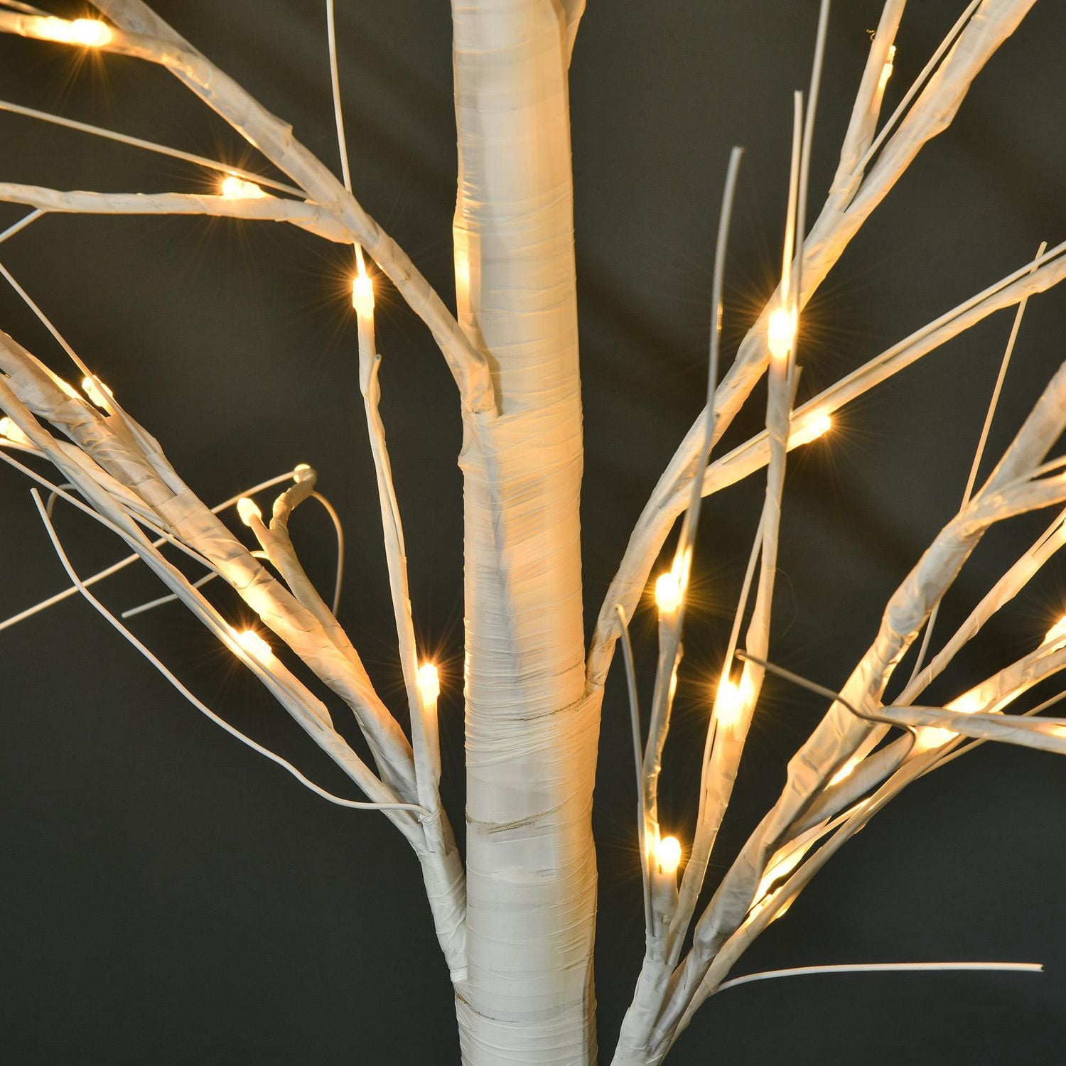 Outsunny 5FT lampe d'arbre artificiel avec 58 LED chaudes et 8 modes d'éclairage, bricolage pour la fête de mariage d'anniversaire en extérieur et en intérieur