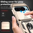 thumbnail image 3 of KOMI Designed for Google Pixel 9 Pro, Military-Grade Drop-Proof Case with Sliding Camera Cover and Ring Kickstand, Heavy Duty Shockproof Full Body Protective Phone Case, Gold, 3 of 5