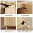 thumbnail image 2 of BeesClover Sideboard Buffet Cabinet with Storage, Wood Sideboard with 4 Doors and Adjustable Shelves, Versatile Cabinet for Dining Room, Kitchen or Living Room, 2 of 7