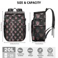 thumbnail image 3 of Small Floral Botanical Pattern Insulated Cooler Backpack, Leakproof Waterproof Lunch Backpack for Spring and Summer Outdoor Activities, 3 of 6