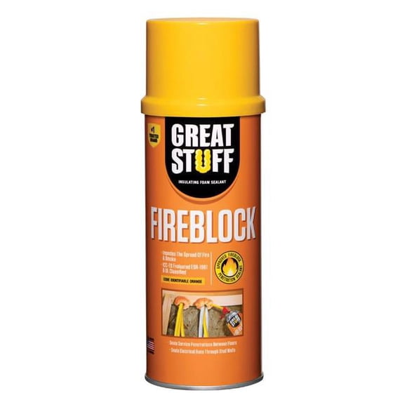 Great Stuff 1903475 Scellant Isolant en Mousse de Polyuréthane Fireblock Orange, 12 oz