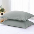 thumbnail image 4 of REGALWOVEN Soft 1800 Microfiber Oxford Pillowcases 2Pcs, Queen Grey, 4 of 8