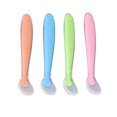 thumbnail image 1 of Baby Training Spoons, Baby Silicone Feeding Spoons 4PCS Oil Proof Comfortable Grip Appropriate Size Cleanable Soft High Temperature Resistance  For Eating, 1 of 8