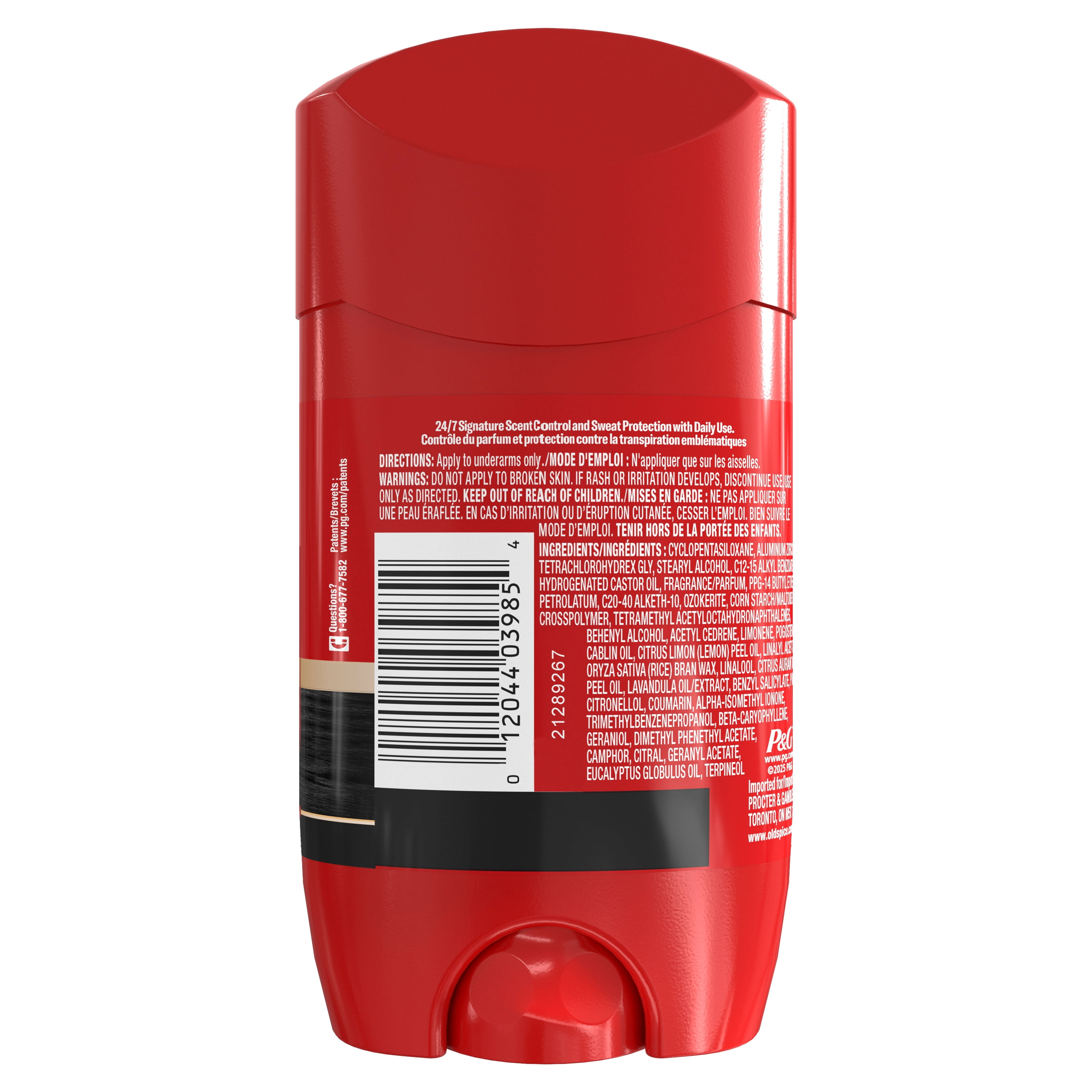 Antisudorifique et désodorisant pour hommes Old Spice Collection Rouge, parfum Swagger, protection durable, 73 g