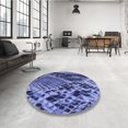 thumbnail image 4 of Ahgly Company Tapis Rond Lavable en Machine Intérieur Transitionnel Bleu Ciel, 8 Pieds Rond, 4 of 7