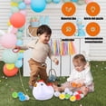thumbnail image 2 of Fesfesfes Easter Egg Matching Learning Toy Pieces Hen Storage Box on Wheels Multiple Shapes Colors Fine Motor Skills Sensory Activity Plaything, 2 of 5