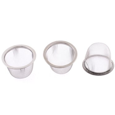 Unique Bargains Stainless Steel Wire Mesh Tea Infuser Strainer Basket 63mm Dia 3 Pcs