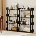 thumbnail image 4 of Costway 1 PCS 4-Tier Bookshelf with Anti-Tipping Kit Industrial Storage Unit for Living Room Black, 4 of 10