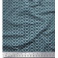 thumbnail image 1 of Soimoi Moss Georgette Fabric Leaves Small Print Fabric by The Yard 42 Inch Wide, 1 of 3