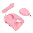 thumbnail image 4 of Cat Harness Leash, Comfortable Breathable Pet Harness Leash Set Rhinestone Decoration Pink  For Cats For Pets Pink, 4 of 8