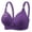 Purple#large bras for women, variant on FAVIPT Push Up Bras for Women Breathable Everyday Bras Adjustable Wireless Floral Print Bra Comfort Senior Underwear Purple,XXXL