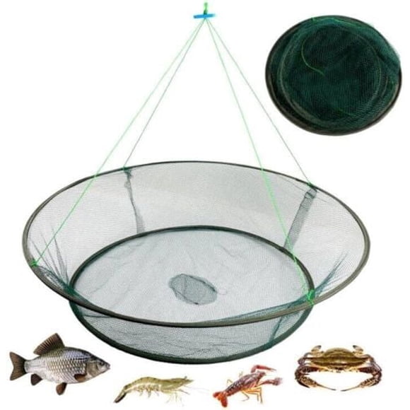 CHOK Appât de Pêche Piège Crabe Filet Crawdad Crevette Moulé Trempage Cage Poisson Minnow Pliable-1pcs