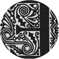 thumbnail image 1 of Ahgly Tapis d'Intérieur Lavable en Machine Carré Noir Nuit, 3 Pieds Carré, 1 of 7