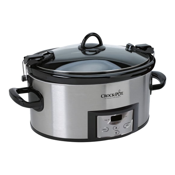 Crock-Pot SCCPVL610-S-A 6-Quart Cook & Carry Programmable Slow Cooker with Digital Timer, Stainless Steel