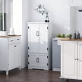 thumbnail image 2 of HOMCOM Garde-Manger de Cuisine 48 Pouces, Armoire de Rangement de Cuisine avec Étagères, Blanc, 2 of 10