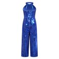 thumbnail image 3 of HULIJA Combinaison à Sequins pour Filles, Tenue de Concours Formelle, une Pièce Sans Manches, Bleu Royal 10, 3 of 7