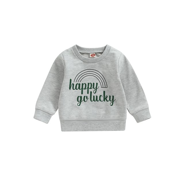 Faithtur Bébé Filles Garçons Sweat-Shirt, Manches Longues Col Rond Lettres Imprimé Pull-Overs de Chute