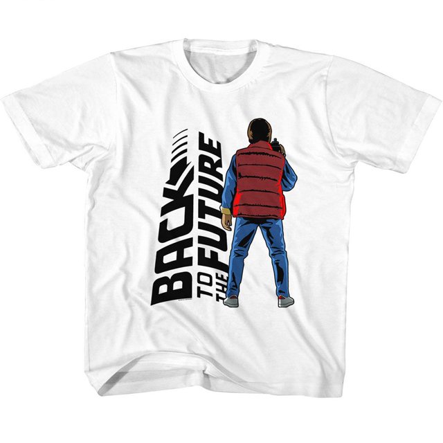 Back To The Future Back To Back White Youth T-Shirt Xl (18-20)