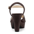 thumbnail image 2 of BLISSFUL STEP Women's Platform Chunky Heels Ankle Strap Sandals Coffee (Size 9), 2 of 6