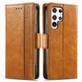 thumbnail image 3 of Case for Samsung Galaxy S22 Ultra 5G Cover Leather Wallet Folio Case Book Design Flip Magnetic Closure - Yellow, 3 of 5