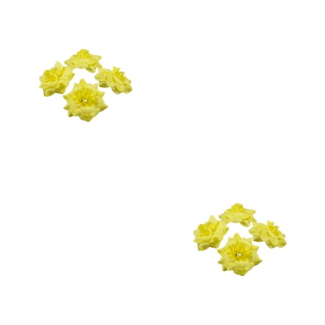 Baohd 50pack/lot Multi-color Fabric For Wide Application In Weddings And Parties Hats Fiber Realistic Appearance Soft Texture Yellow 4.5cm 2Set