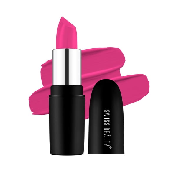 2X Swiss Beauty Pure Matte Creamy Lipstick,3.8gm Each (Lush Pink)