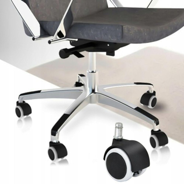 Lunfar 5-Pack Wheels for Office Chair - 11 mm Black