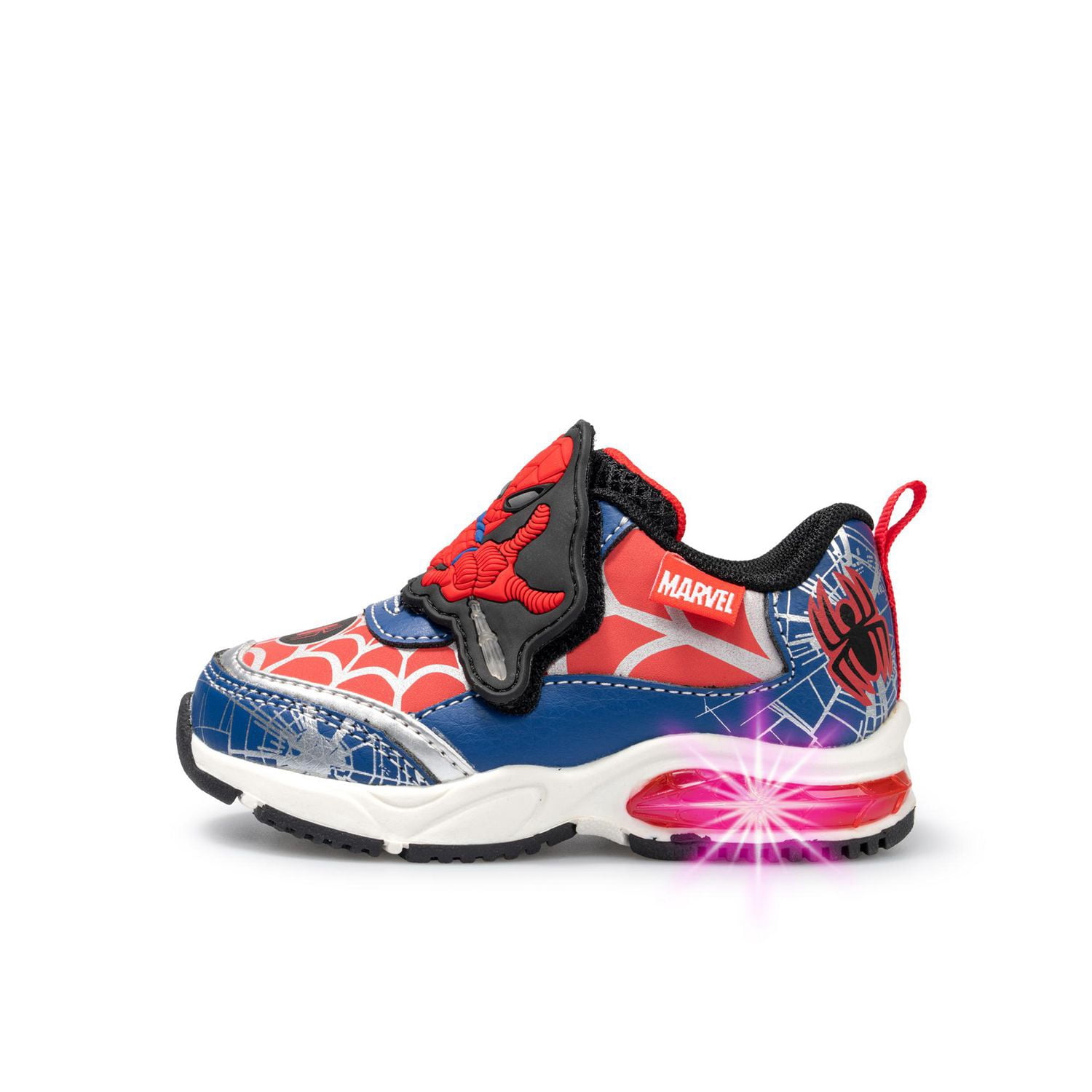 Toddler Boys Lighted Spider-Man Athletic Sneakers