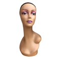 thumbnail image 3 of Female Bald Mannequin Head Manikin Long Neck Smooth Stable Base Multifunctional Style A, 3 of 9