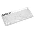 thumbnail image 1 of Stainless Steel Dinner Plate, Rectangular Serving Tray Platter Dish for Food and Fruits Hand Hammered Platter Bathroom Counter Vanity Decorative Tray[Silver], 1 of 9