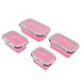 thumbnail image 4 of Récipient à Repas Pliable, 4pcs Rétractable pour le Déjeuner Flexible Coffre-Fort pour Bureau Rose, Vert, Rose Rouge, 4 of 8