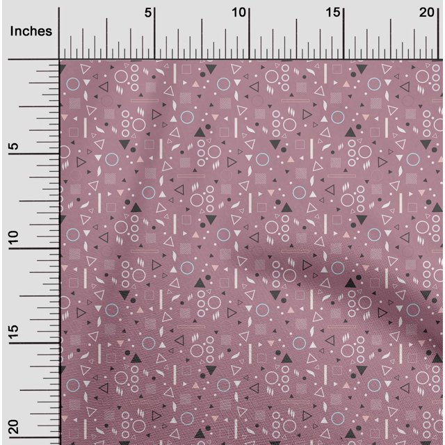 oneOone Polyester Lycra Mauve Fabric Geometric Sewing Material Print Fabric By The Yard 56 Inch Wide-0CG