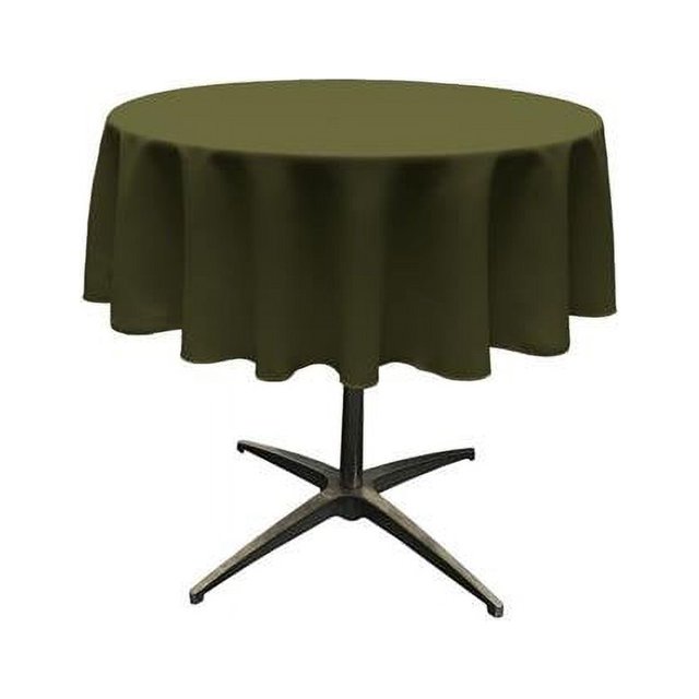 LA Linen TCpop58R-OliveP21 Polyester Poplin Tablecloth, Olive - 58 in. Round