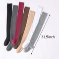 thumbnail image 3 of TIEVOSA Bas Hauts Opaques pour Femmes Bas Cuisses Collants Bas avec Silicone (Coffee), 3 of 8