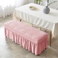 thumbnail image 4 of pitrice Long Bench Cover Bench Seat Furniture Protector for Living Room Hotel Decor Pink, 4 of 8