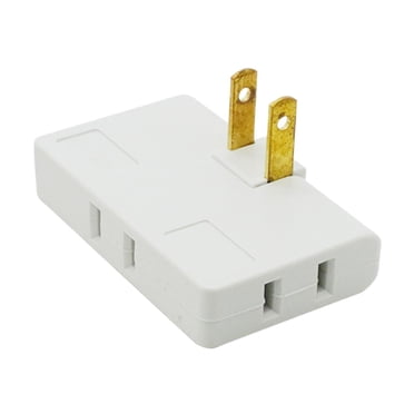 Rallonge de Prise à 3 Voies, Adaptateur de Prise Portable à Broche Plate pour Mur Domestique