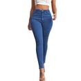 thumbnail image 1 of Bmisegm Jeans Crayon Extensibles Ajustés Taille Haute pour Femmes, A, TG, 1 of 7