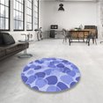 thumbnail image 4 of Ahgly Company Tapis d'Intérieur Lavable en Machine Rectangle Transitionnel Jeans Bleu, 5 Pieds x 8 Pieds, 4 of 7