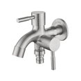 thumbnail image 4 of Robinet de Jardin Double 1/2 Pouce Robinet Extérieur Double Robinet d'Eau en Acier Inoxydable pour Jardin Industrie Domestique Robinet de Jardin Double Robinet de Jardin Kit de Robinet Extérieur Extérieur, 4 of 9