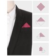 thumbnail image 3 of INSPIRE CHIC Men's Pocket Squares Solid Color Handkerchiefs Dark Red One Size, 3 of 4