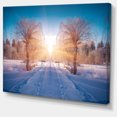 thumbnail image 2 of Winter Landscape in City Park - Landscape Canvas Art Print, 2 of 4